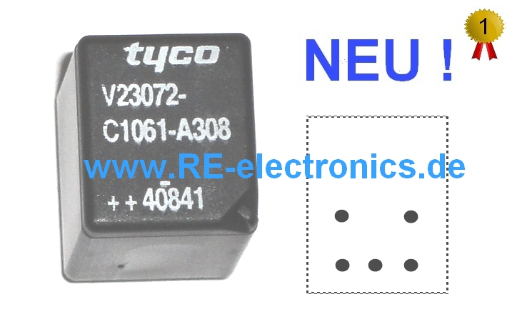 6x siemens Relay//relé v23072-c1061-a208